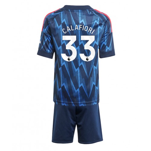 Arsenal Riccardo Calafiori #33 Replica Away Stadium Kit for Kids 2025-26 Short Sleeve (+ pants) Arsenal Riccardo Calafiori #33 Replica Away Stadium Kit for Kids 2025-26 Short Sleeve (+ pants)